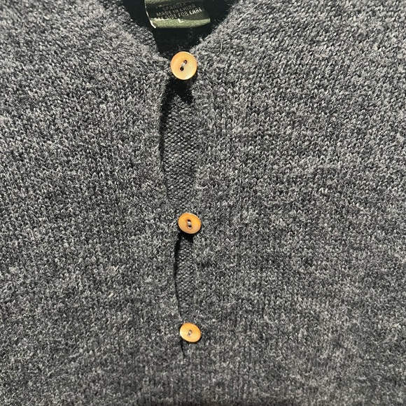 Eddie Bauer Charcoal Women's Sweater Wool Blend Size L Pockets and Hoodie - Picture 3 of 4